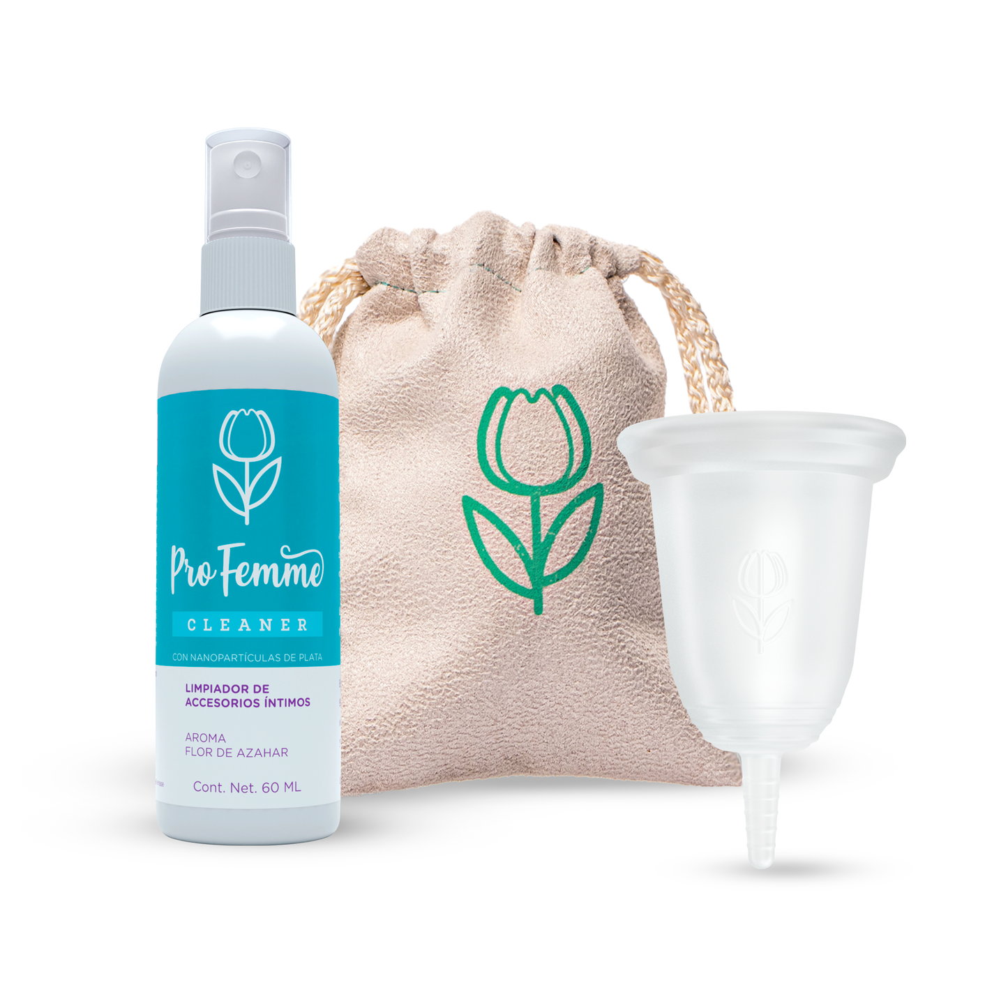 ProFemme Copa Menstrual Modelo 1 + Cleaner