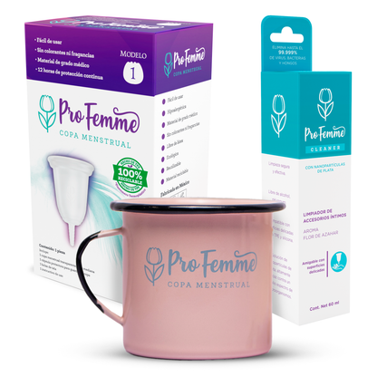ProFemme Modelo 1 + Taza de peltre + ProFemme Cleaner