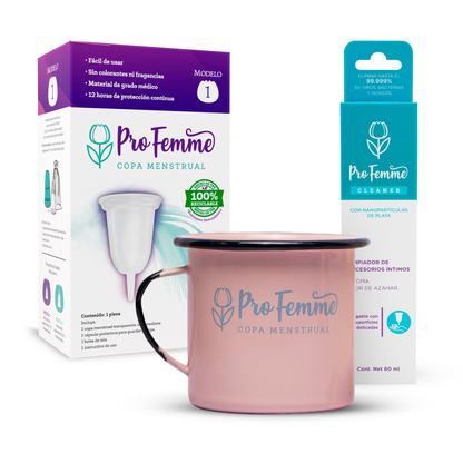 ProFemme Modelo 1 + Taza de peltre + ProFemme Cleaner