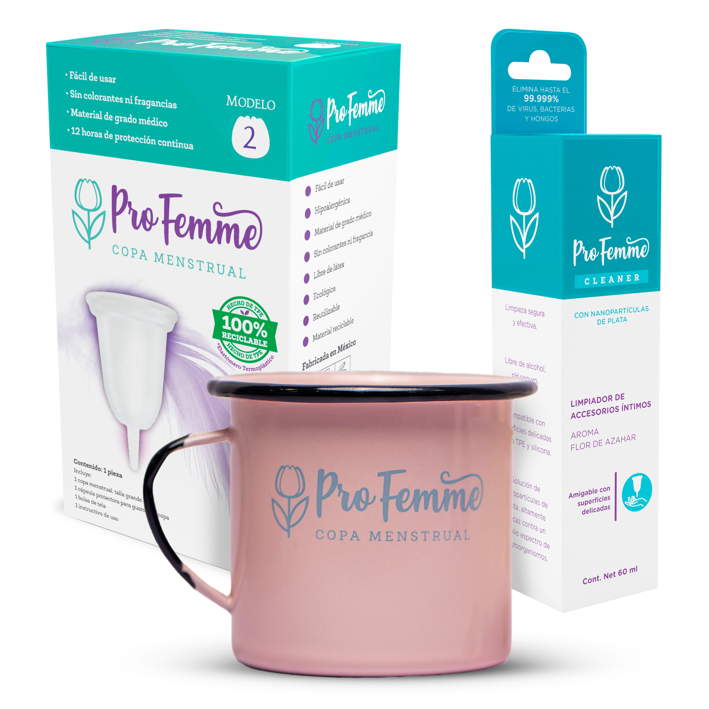 ProFemme Modelo 2 + Taza de peltre + ProFemme Cleaner